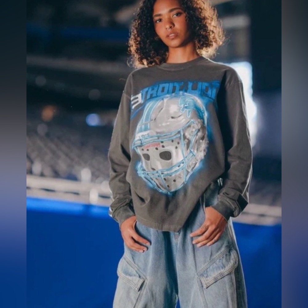 Eminem x Detroit Lions Capsule All Grit 313 Long Sleeve Tee Men’s M NWT